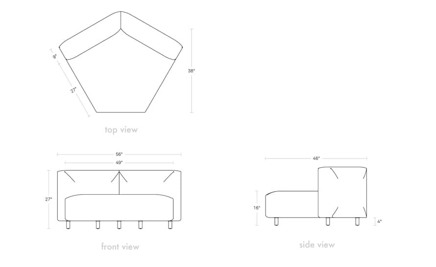 9 yard outdoor wide corner module