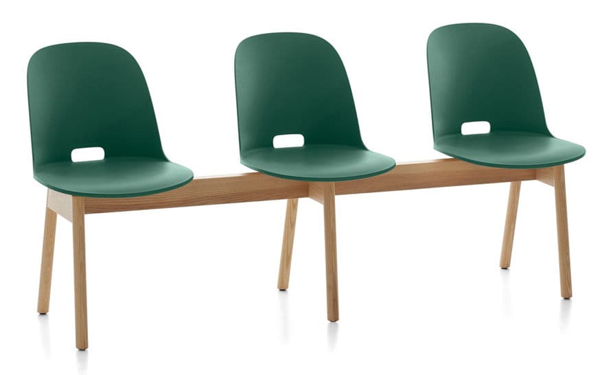 alfi high back 3 seat bench