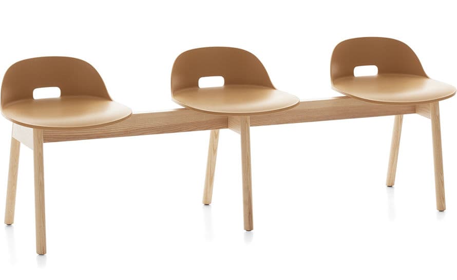alfi low back 3 seat bench
