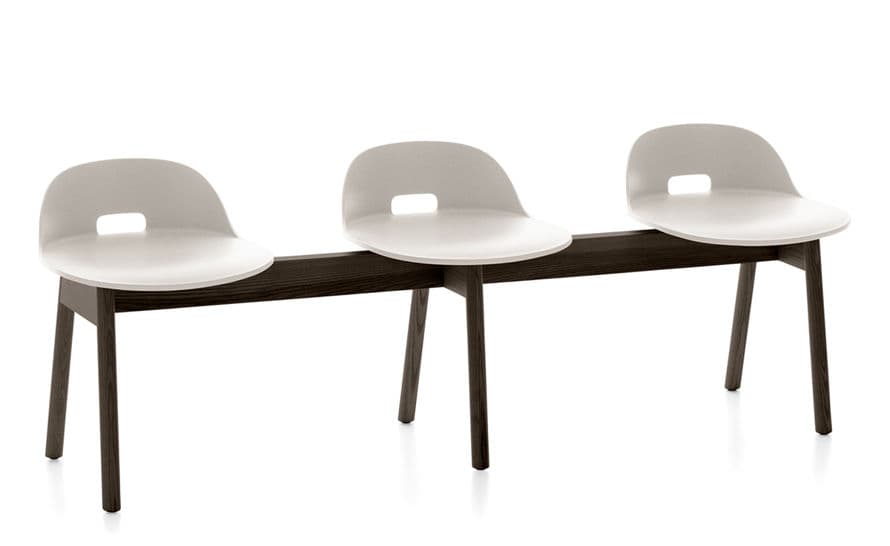 alfi low back 3 seat bench