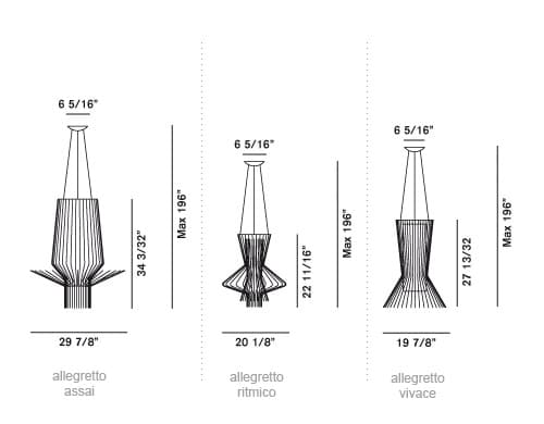 allegretto suspension lamps