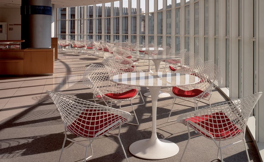 bertoia small diamond chair with seat cushion
