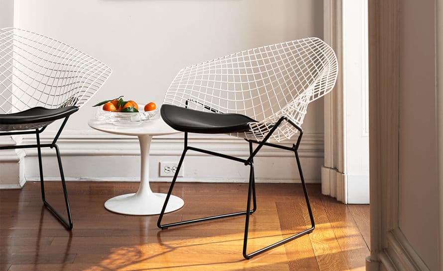 bertoia small diamond chair with seat cushion