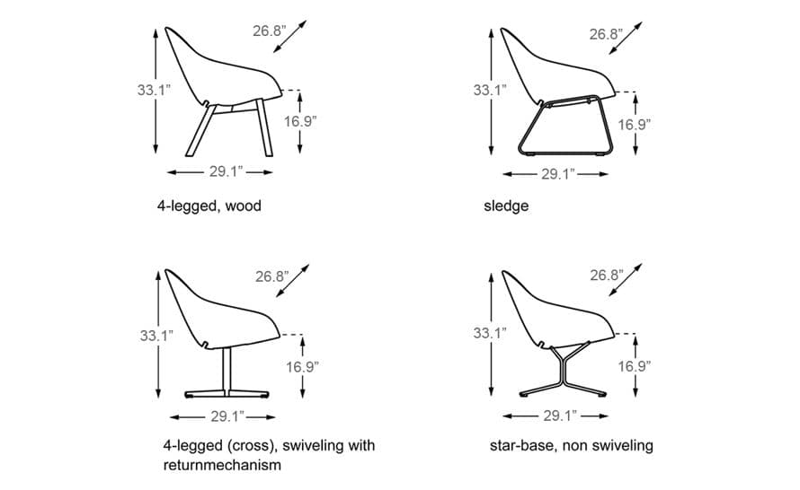 beso lounge chair with star base