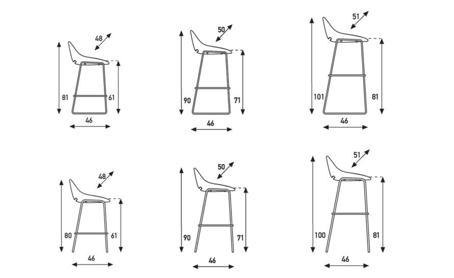 beso metal leg stool