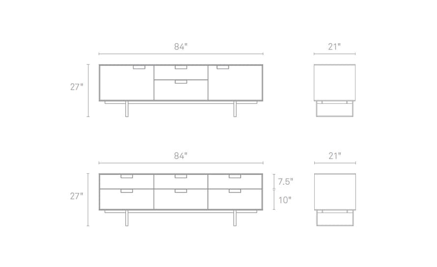 series 11 2 door/2 drawer console