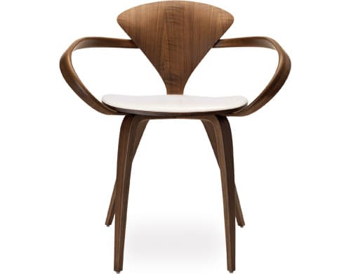cherner arm chair with upholstered seat