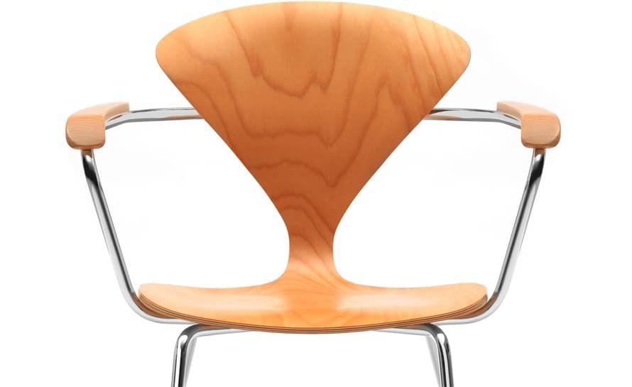 cherner metal leg arm chair
