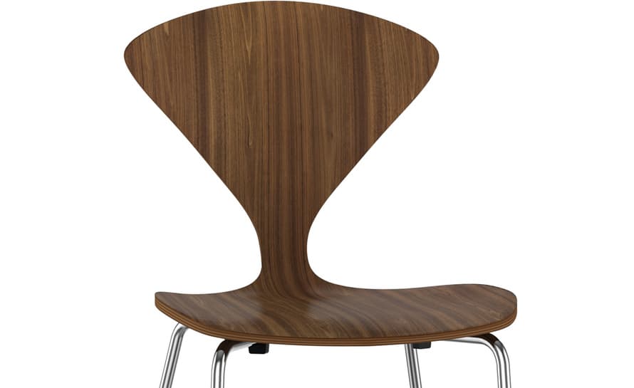 cherner metal leg stacking side chair