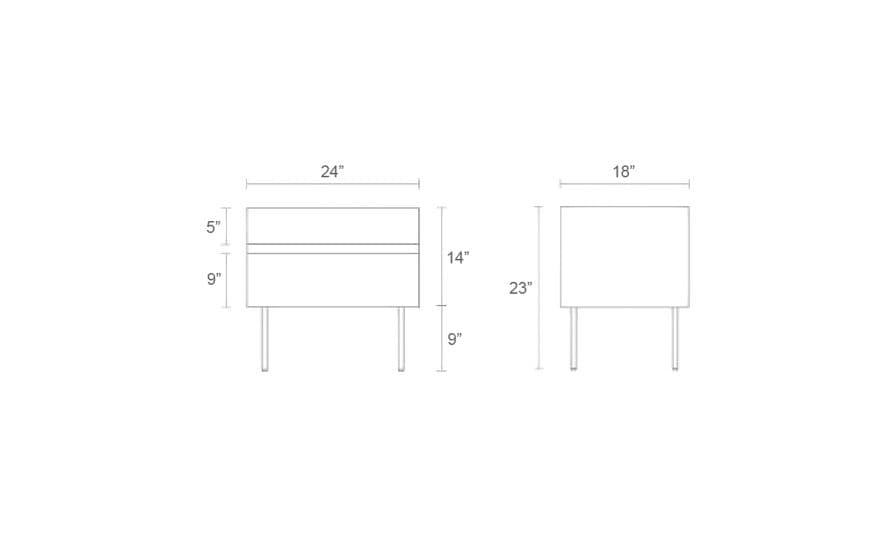 clad nightstand