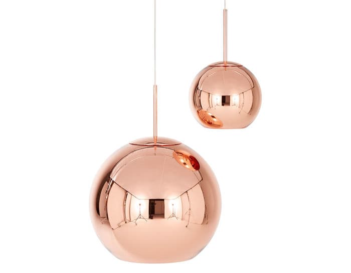 copper shade pendant light