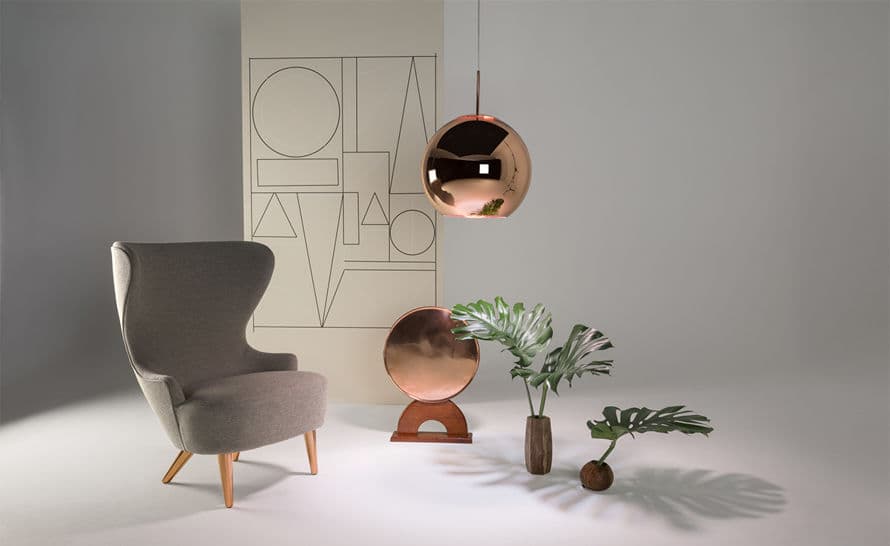 copper shade pendant light