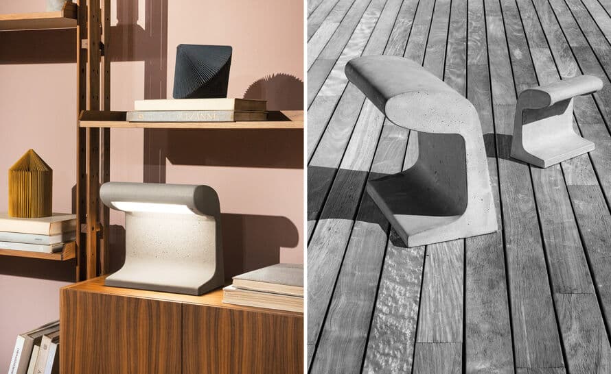 corbusier borne beton lamp