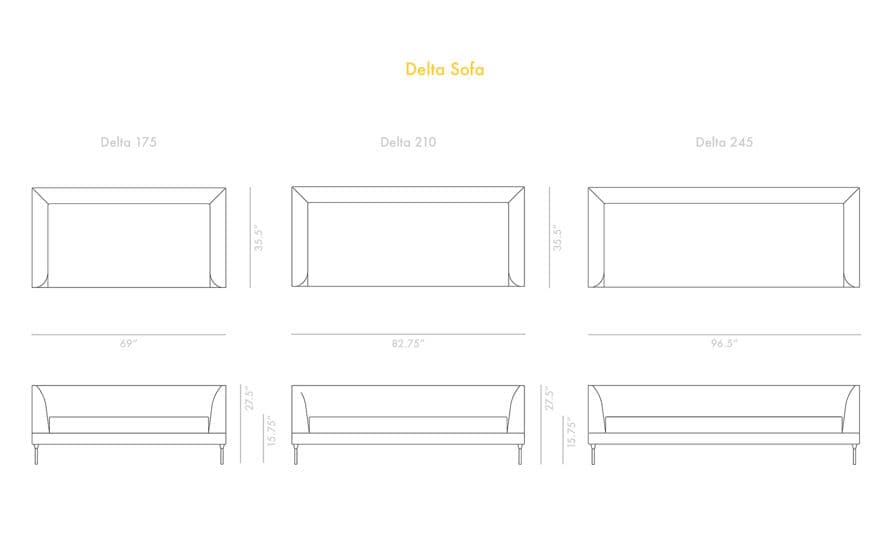 Delta 69 inch Sofa