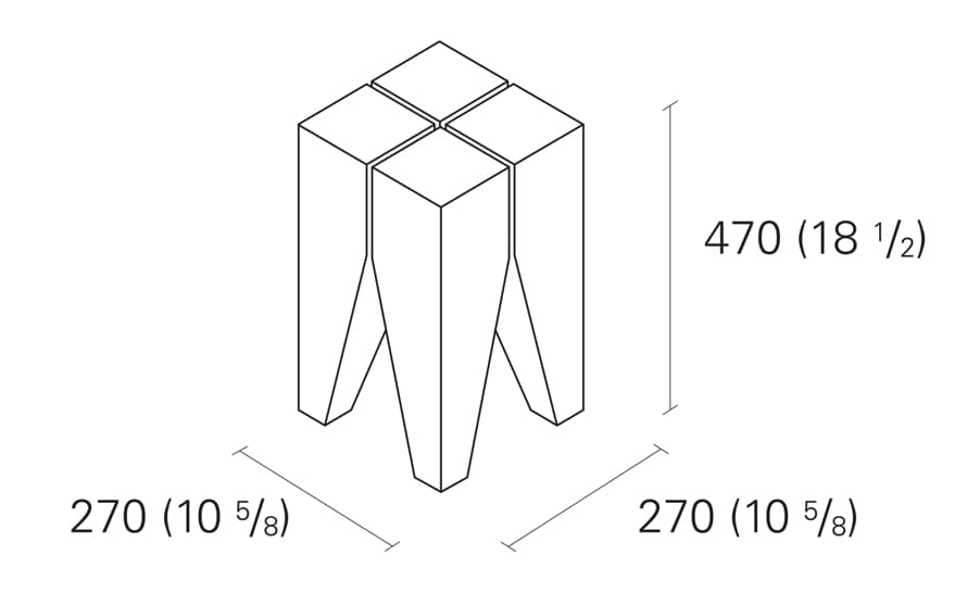 e15 backenzahn stool or side table