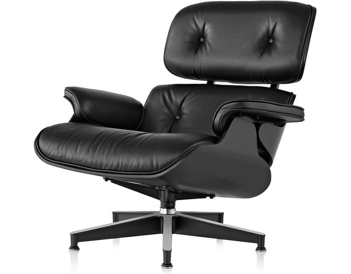 ebony eames&reg; lounge chair without ottoman