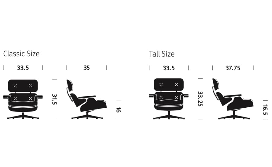 ebony eames lounge chair without ottoman
