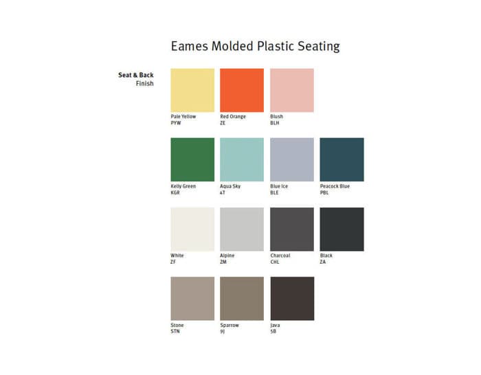 eames&reg; molded plastic stool with seat pad