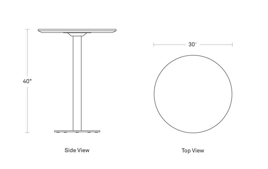 easy bar height cafe table