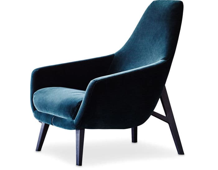 enzo lounge chair with wood base