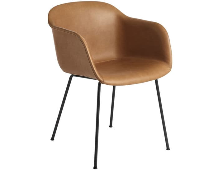 fiber armchair with tube base