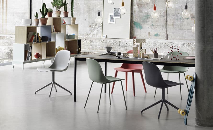 fiber side chair with swivel base