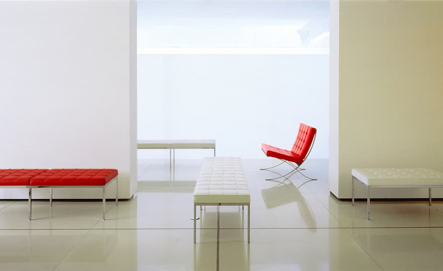 florence knoll two seat bench