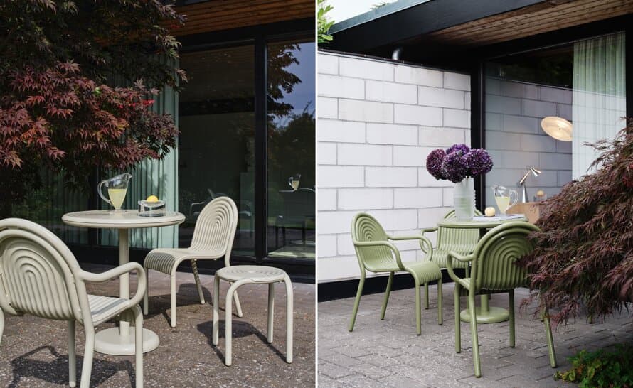 Groove Outdoor Stool Set of 2