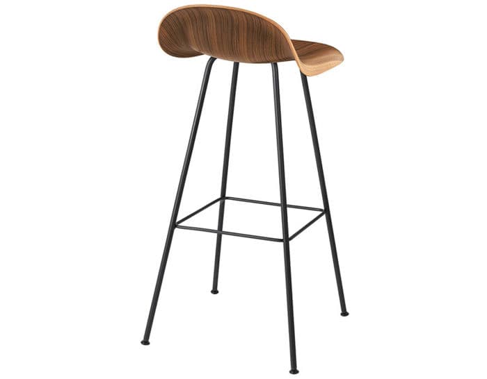 gubi 3d center base wood stool