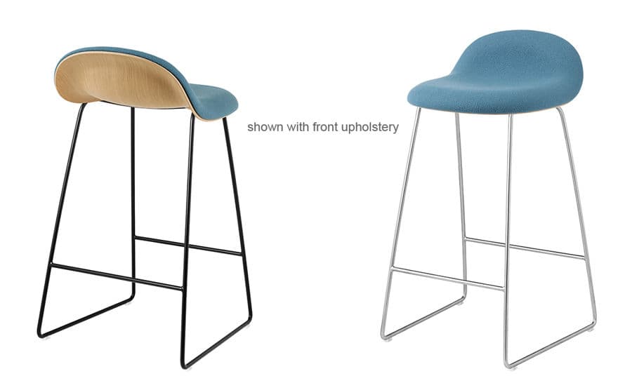 gubi 3d sled base wood stool
