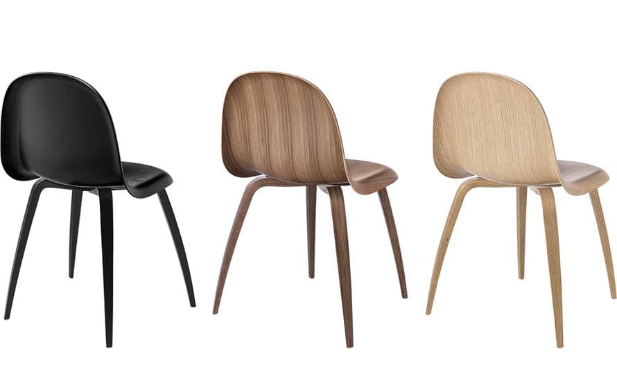 gubi 3d wood dining chair