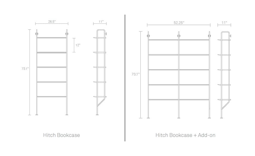 hitch bookcase
