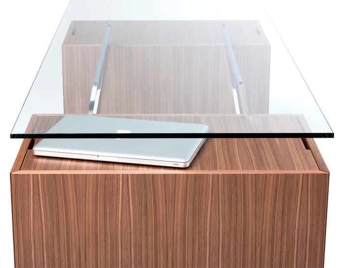 homework 2 desk with glass top