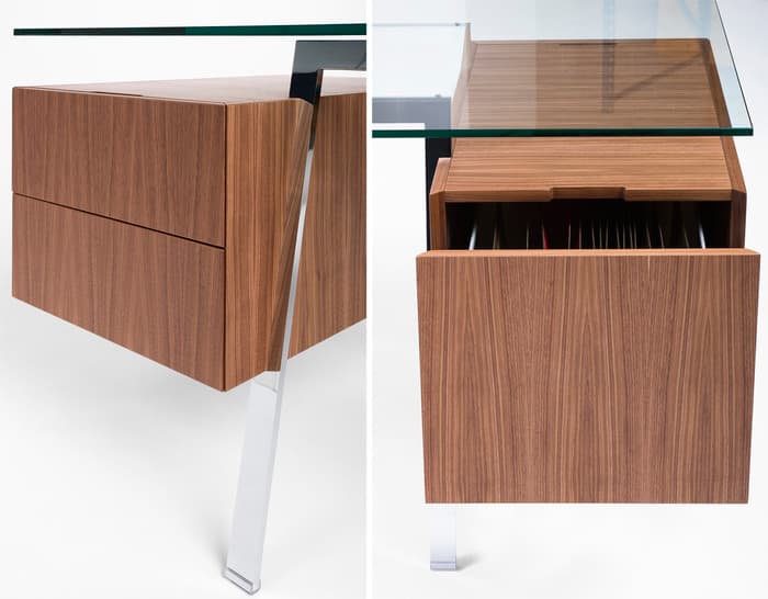 homework 2 desk with glass top