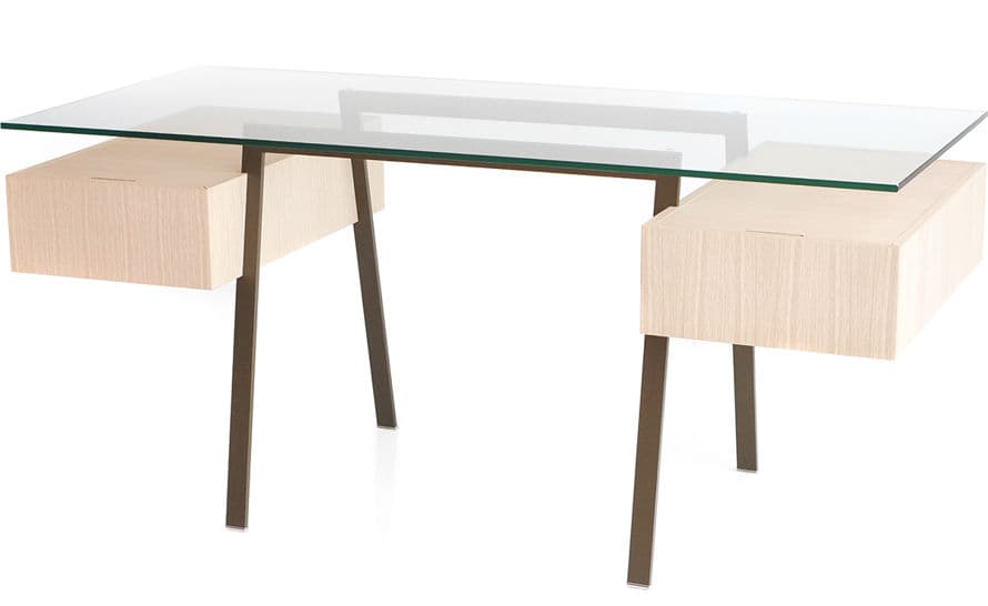 homework 2 desk with glass top