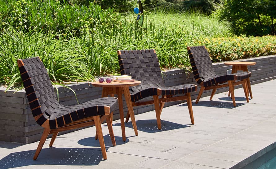 risom outdoor round side table
