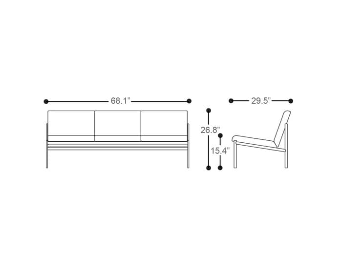 kiki 3-seater sofa