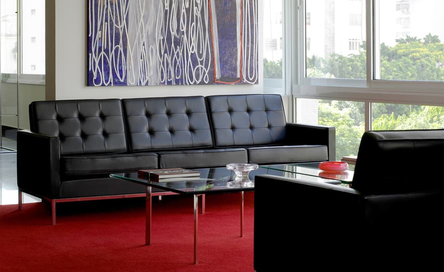 florence knoll 3 seat sofa