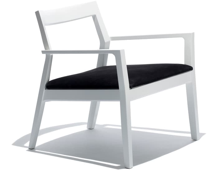 krusin lounge arm chair with upholstered seat
