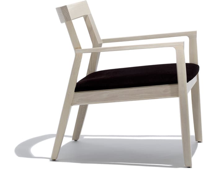 krusin lounge arm chair with upholstered seat