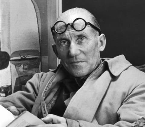 A portrait of Le Corbusier