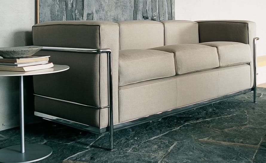 le corbusier lc2 3 seat sofa