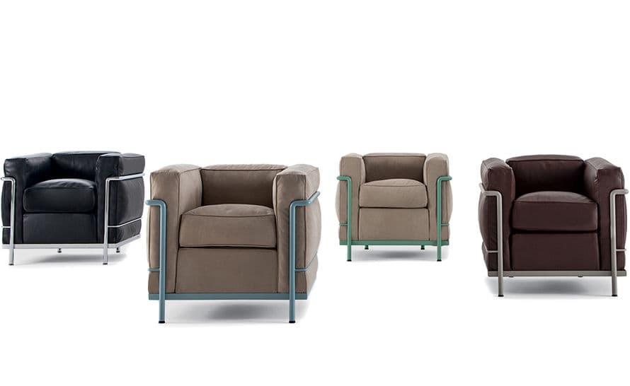 le corbusier lc2 armchair with down cushions
