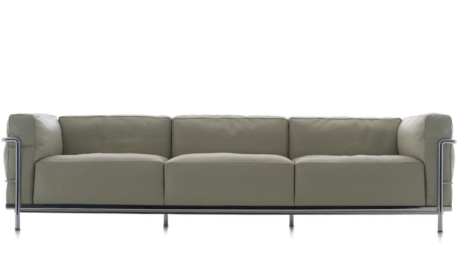 le corbusier lc3 three seat sofa with down cushions