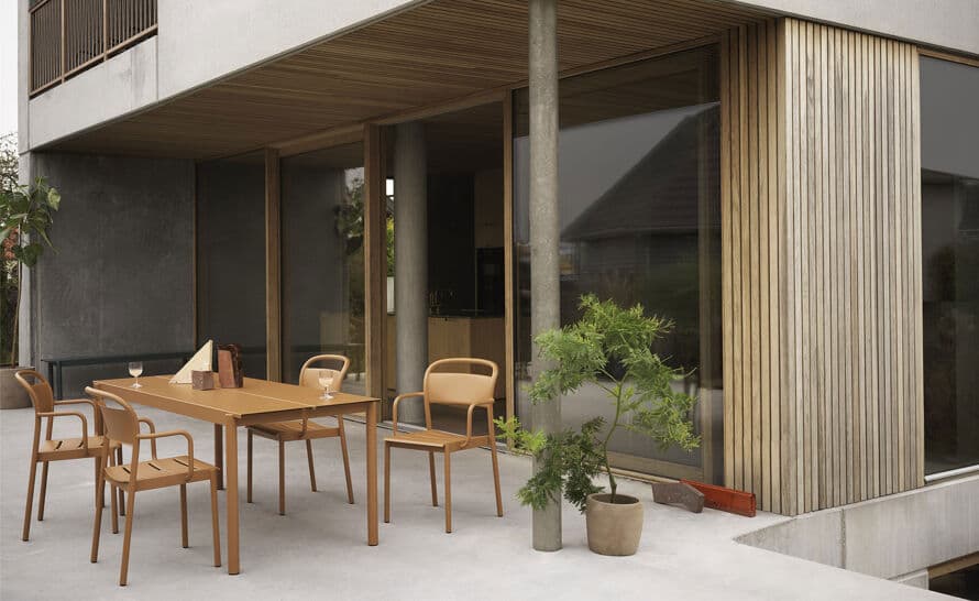 linear steel table