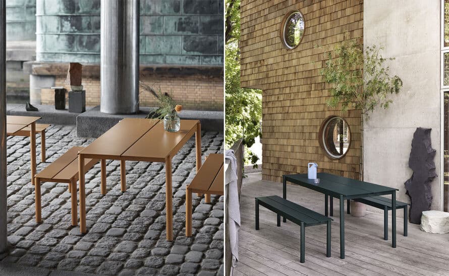 linear steel table