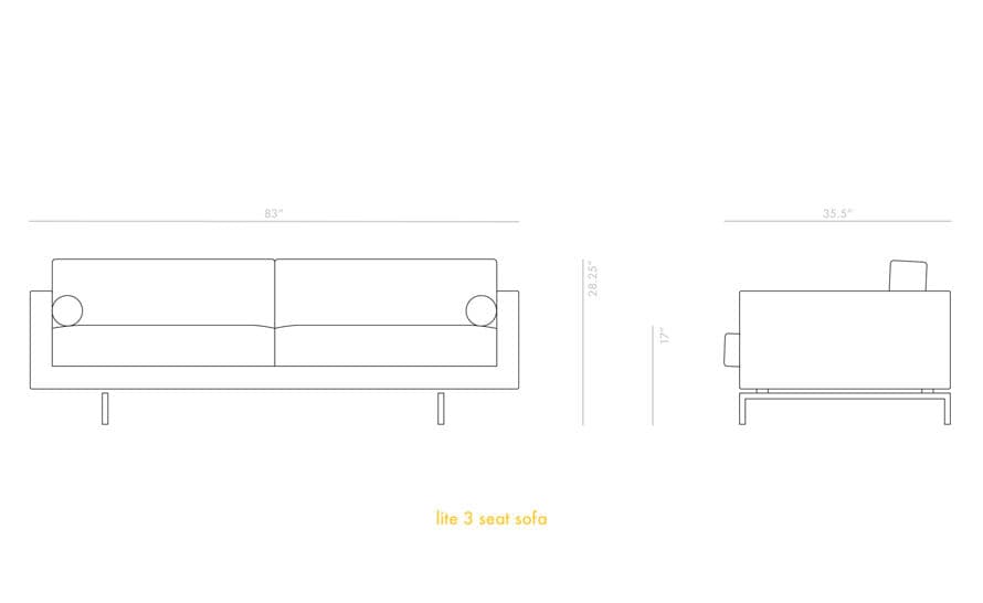 lite 3 seat sofa