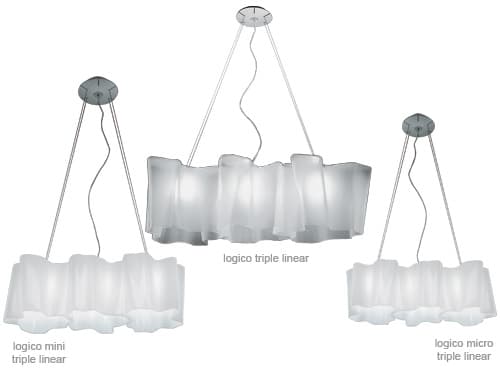 logico triple linear suspension lamp