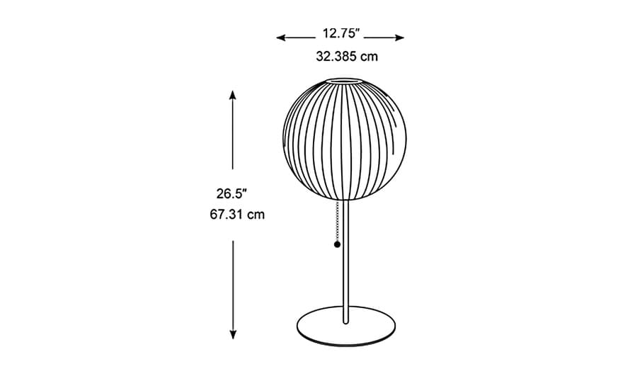 nelson lotus table lamp ball