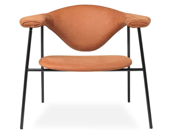masculo lounge chair with 4 leg base